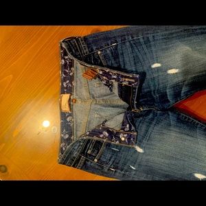 Paige skinny jeans with raw hem